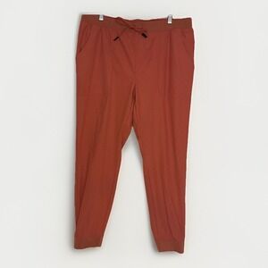 VRST Limitless Performance Slim Fit Joggers Mens XL Orange Stretch Gym Lounge
